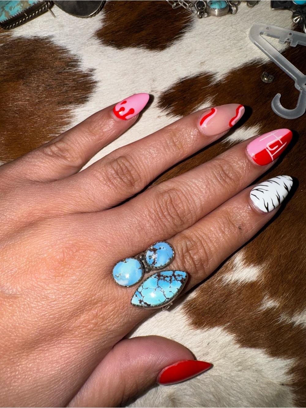 Golden Hills Triple Stone Bypass Statement Ring